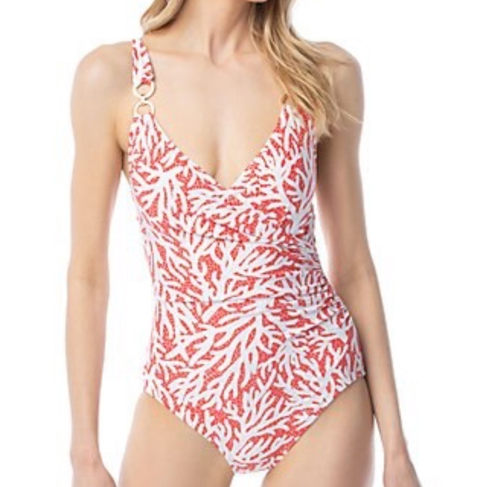 Michael Michael Kors Chain Ring One Piece Swimsuit